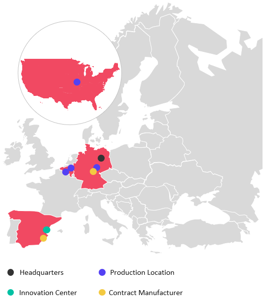 Geographical presence map image